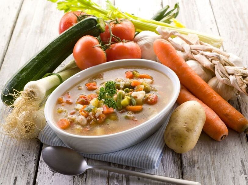 سوپ سبزیجات برای پروستاتیت و آدنوم پروستات