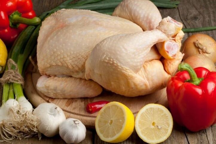 مرغ و سبزیجات برای پروستاتیت